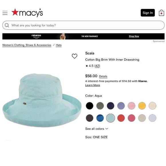 Scala Bucket Hats One Size White Black Sun Hat Beach Travel Drawstring Packable - Picture 12 of 12